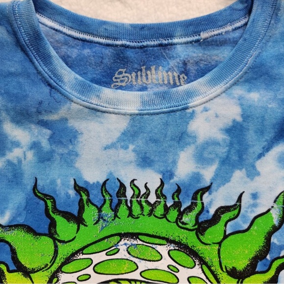 Sublime Sweatshirt Adult Small Blue Tie-Dye Band Tee Memorabilia Mens Unisex - Picture 4 of 9